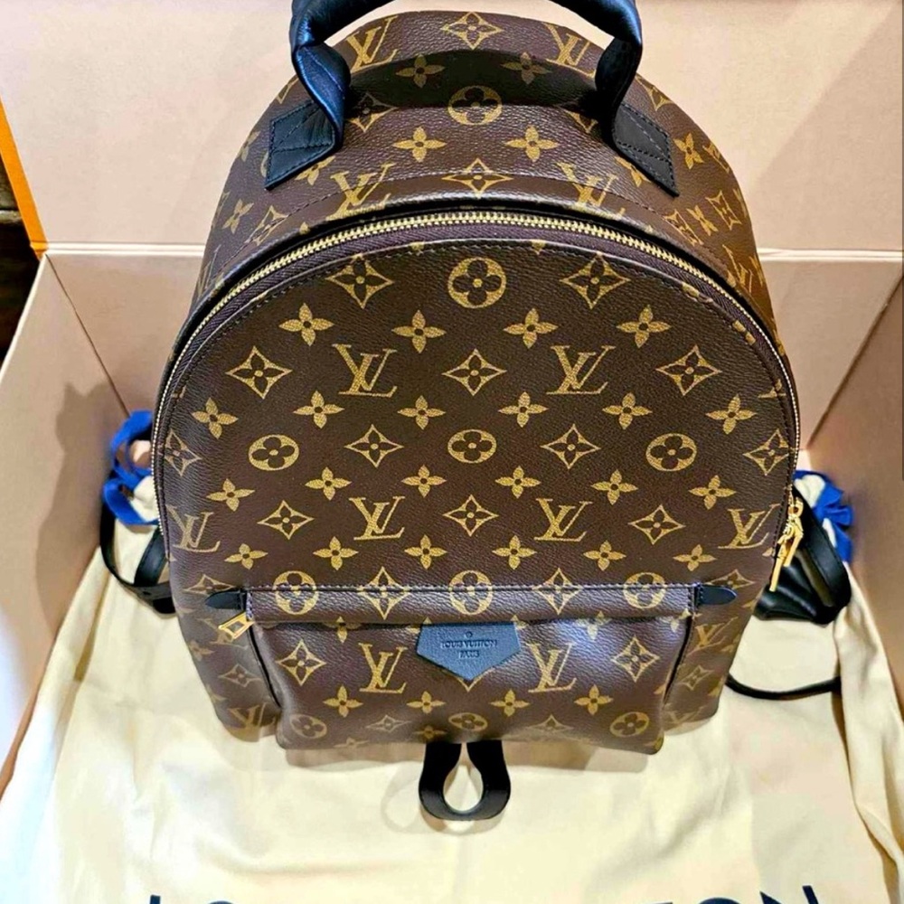 Louis Vuitton Monogram Canvas Backpack in Brown and Gold